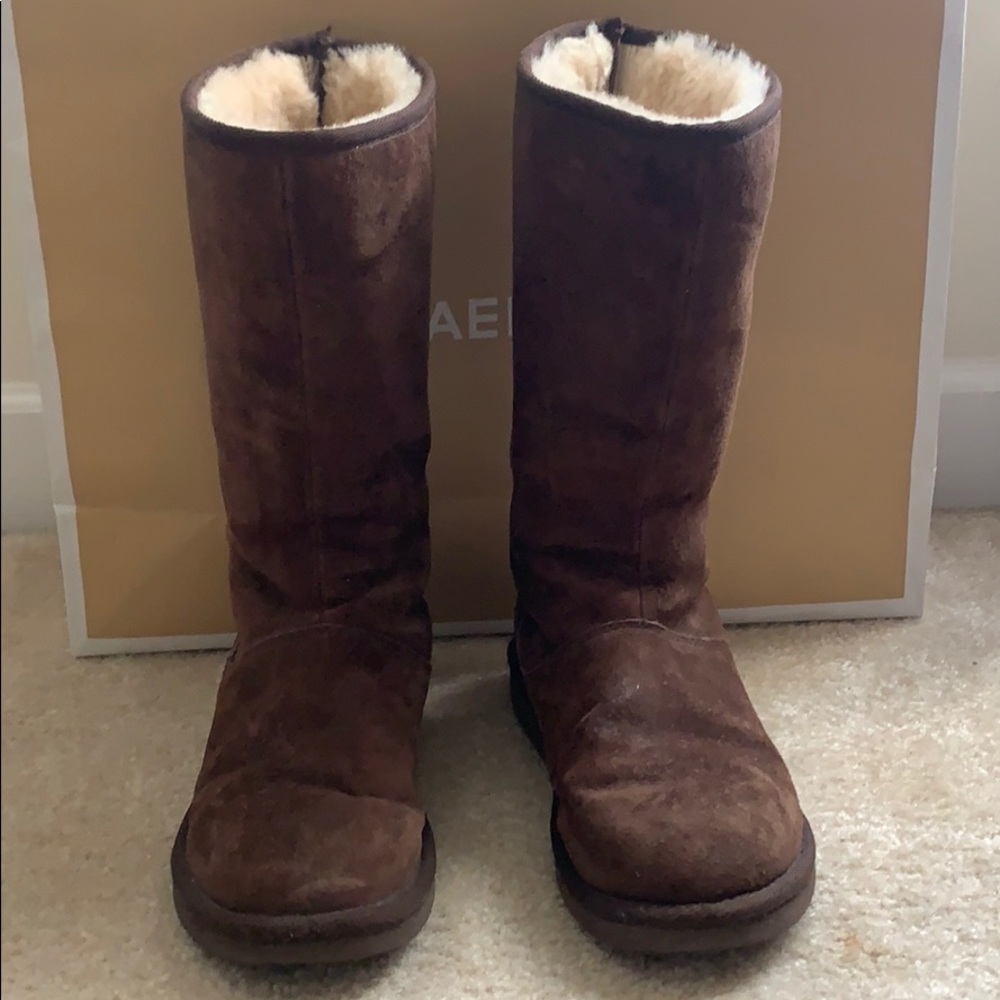 Brown Uggs with Zipper Feature